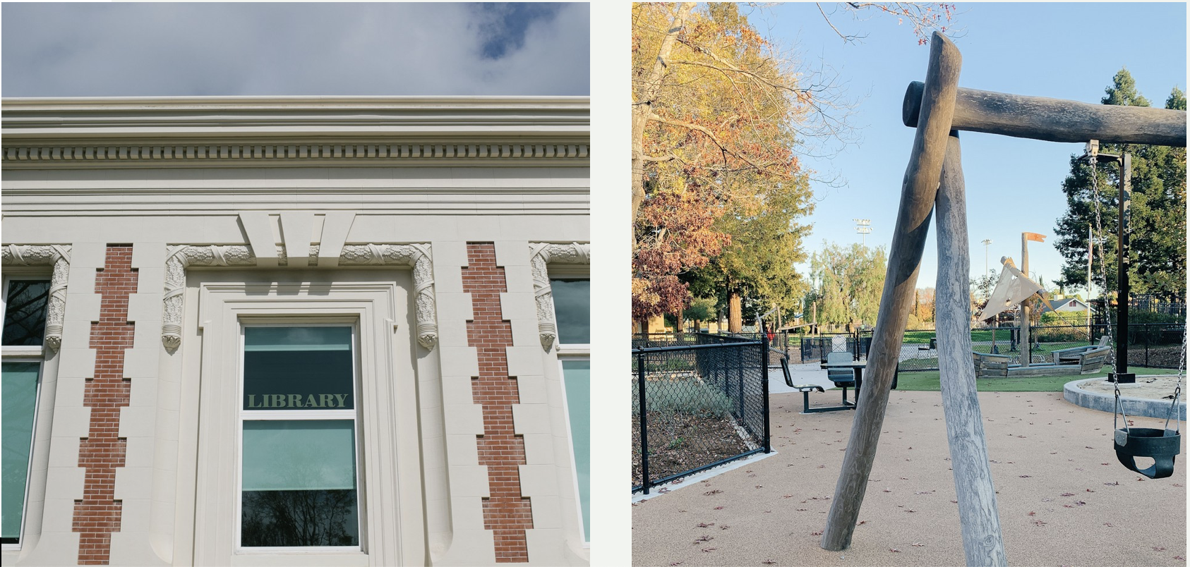 City Service Areas - Picture of Library and playground